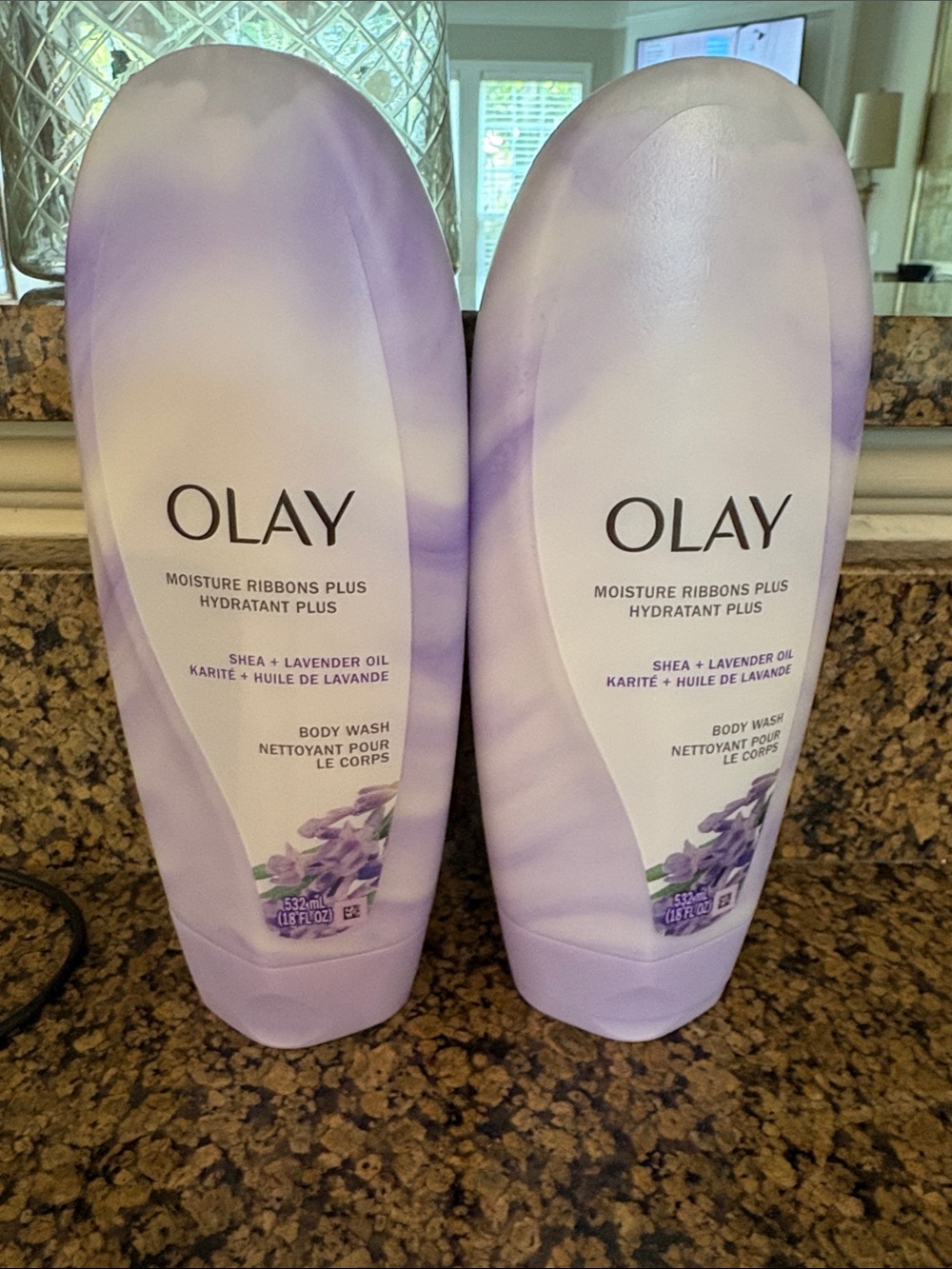 Olay Moisture Ribbons Plus Lavender Body Wash Bundle